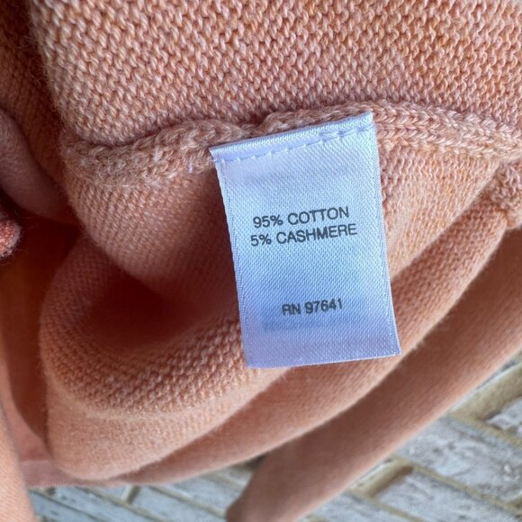 J. Jill Cotton/Cashmere Front Zipper Pocket Sweater Women's Size M - Picture 4 of 8